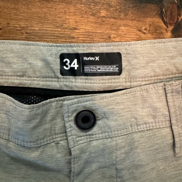 Hurley shorts with 34” waist, tan, 8” inseam, Nike Dri-Fit - Picture 3 of 8